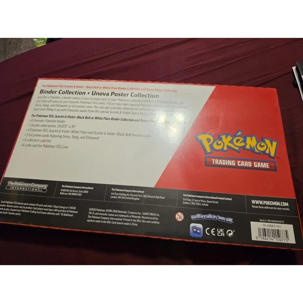 Pokemon Black Bolt and White Flare Binder + Poster Collection Sam's Club Bundles
